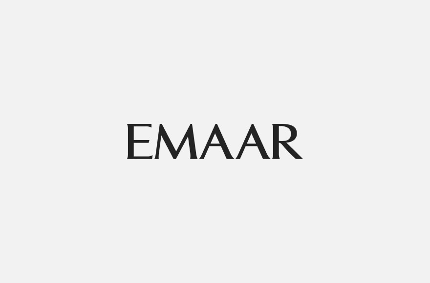 The EMAAR wordmark in English, set in its own bespoke capitals